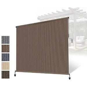 Outdoor Roller Shade 7'W x 8'H, Patio Shades Roll Up Outdoor Blind for Porch