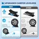 Kohree RV Leveling Blocks 6 Inch, 2 Packs Sturdy Camper Curved Levelers with 2 Wheel Chocks, 2 Rubber Mats & Carry Bag, RV Leveling System for Single Dual Axle Travel Trailers