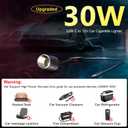 USB C to 12V Adapter, USB C to 12V Cigarette Lighter Adapter PD3.0 Type C Male to 12V Cigarette Lighter Socket Female Cable for Dash Cam Power Bank GPS Car Led Light Strips 2 Pack