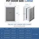 Dog Door for Wall - Steel Frame, Telescoping Tunnel & Double Food-Grade Silicone Flaps Pet Door, Large Dog Door with Secure Lock (Pets Up to 100 lbs) - Large