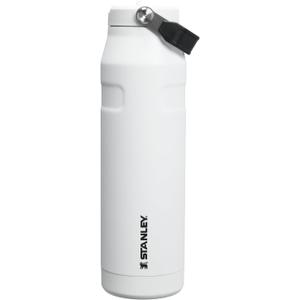 Stanley IceFlow Flip Straw 2.0 Water Bottle 36 OZ | Built-In Straw with Larger Opening | Lightweight & Leak-Resistant | Insulated Stainless Steel | BPA-Free | Chalk