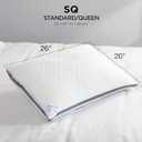 Brookstone 2-in-1 Comfort Memory Foam Pillow with Better Than Down Fill for Firm Yet Plush Feel - Innovative Hybrid Design Soft Bed Pillow with Dual-Sided Cool & Warmth Comfort All Seasons