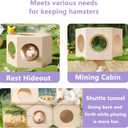 Dwarf Hamster Hideout Versatile Wooden House for Small Animals, Gecko, Lizard & Rat Hideout, Smoothly Polished, Ideal for Bedroom or Granary