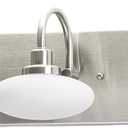 Brushed Nickel LED Vanity Light Fixtures,3-Light Bathroom Vanity Light Wall Sconce Light,Bathroom Light Over Mirror, Modern Vanity Light for Bathroom,Hallway,Cloakroom,3000K-6000K,Selectable, Dimmable