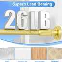 Long Tension Rod 41-126inch Gold Tension Curtain Rods no Drilling