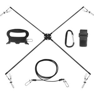 Duck Decoy Spreader and Jerk Rig for Waterfowl Hunting, Rustproof Tangle Free Duck Hunting Spreader for Natural Decoys Motion, Incl Adjustable Link Cord, 100ft Line Handle, Bungee (Black) Duck Decoy Spreader and Jerk Rig for Waterfowl Hunting, Rustproof Tangle Free Duck Hunting Spreader for Natural Decoys Motion, Incl Adjustable Link Cord, 100ft Line Handle, Bungee (Black)
