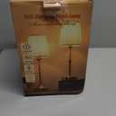 Small Cordless Lamp, Dimmable Rechargeable Table Lamp, 5400mAh Battery Operated, Portable Gold Touch Desk Lamp for Bedside, Kitchen, Counter, White Fabric Shade, E14 2700K Bulb Included