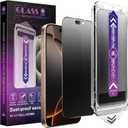 2 Pack Matte Privacy Screen Protector for iPhone 16 Pro Max 6.9-Inch Auto Dust Removal, No Bubbles,Anti-Spy Tempered Glass Film, Easy Installation