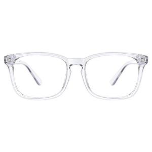 TIJN Blue Light Blocking Glasses for Women Men Square Frame Nerd Eyeglasses Anti Blue Ray Computer Screen Glasses