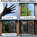 One-Way Window Privacy Film with 4 Tools,Static Cling and Easy to Install, Window Tint for Home, Heat Control, UV and Light Blocking, Privacy Protection-Blue-Silver 35.43"x196.9"