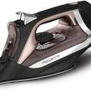 Rowenta Iron Steamer for Clothes, Stainless Steel Soleplate, Iron with Retractable Cord, Black, DW2459