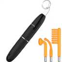 OxyGlow2 Cordless High Frequency Facial Machine - ProFacial Wand Clinical Skin Therapy Wand - Neon+Argon Gas (Onyx Black)
