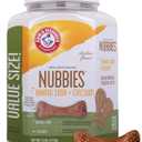 Arm & Hammer for Pets Nubbies Dental Treats for Dogs with Baking Soda and Calcium, Treat Chews Help Fight Bad Breath, Plaque & Tartar, Chicken, Value Bucket, 139 Pcs (Packaging may vary) (52.8 Ounce (Pack of 1))