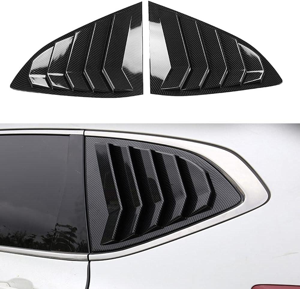 LEXLEY Racing Style Rear Side Window Louvers Air Vent/Louvers Scoop Cover Blinds For Honda CRV 2017 2018 2019 2020 2021 2022-Carbon fiber black