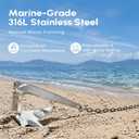 EQUSPUR 33Lbs Bruce Style Anchor - Marine Grade 316 Stainless Steel