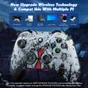 Xexvyrin Wireless for X-Box Controller, Compatible with X-box One X|S, Series PC, Special Edition Custom Controller 6-Axis Motion Control/3.5mm Audio Jack/Dual Vibration/Macro Function/TurboWhite