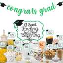 Green 2026 Graduation Candy Bar Signs Graduation Table Candy Buffet Labels for 2026 Graduation Dessert Food Label Table Party Decorations Green