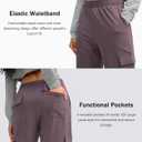Viodia Womens Cargo Sweatpants High Waisted Wide Leg Baggy Cotton Pants Straight Leg Loose Joggers for Casual Lounge (Purple, S)