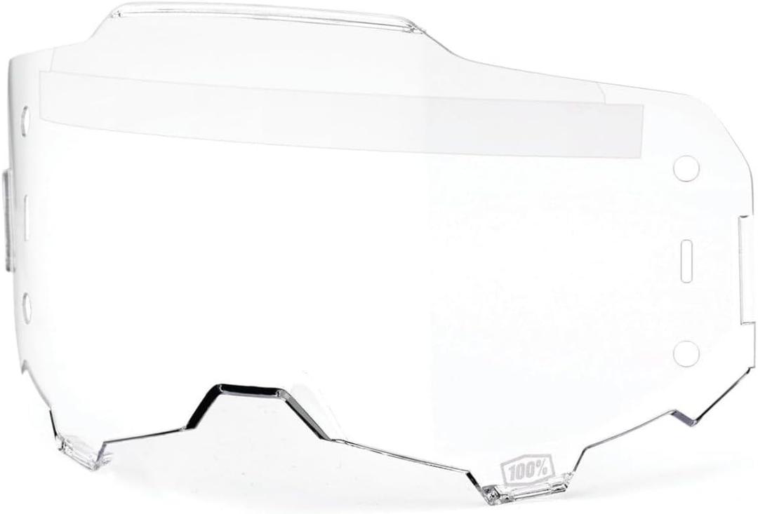 100% ARMEGA Goggle Replacement Lens - Injected Lens - Compatible with ARMEGA Goggles Only (One Size, Clear)