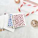 2 x 9 Sheets 4th of July Nail Stickers 3D Self-Adhesive Independence Day Nail Decals Accessories with Glitter Star Designs Red Blue Acrylic Nail Supplies for Women and Girls DIY Nails Decorations (Style 1)