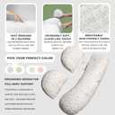 Pregnancy Pillow - Full Body Maternity Support for Back & Hips, Soft Sleeping Pillow with Removable Cover, Comfort for Side Sleepers and Pregnancy, Large