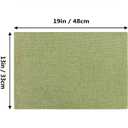 Home Brilliant Cloth Placemats Set of 6 Heat Resistant Dining Table Place Mats Kitchen Table Mats for Holiday Dinner Decor, Grass Green