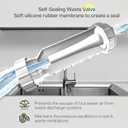 Self-Sealing Waterless P Trap 1-1/2", One Way Sanitary HepvO Waste Valve Upgraded Trap Dry Seal Technology Prevent the Backflow of Air & Wastewater 