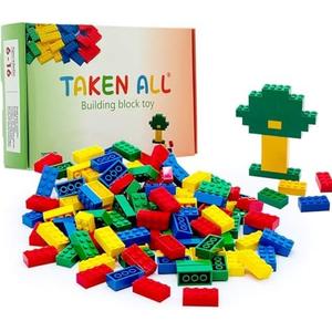 120Pieces Classic Building Bricks Blocks Toy Set 2x4 MOC Building Basic Bricks Parts and Pieces Compatible with Major Brands Construction Toys for Kids 6 yr+ (Red, Yellow, Blue, Green)