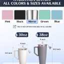 38 oz Tumbler with Handle, Insulated Cup with Patented Pop-Up Straw Lid | Patented pop-up straw, vacuum insulated stainless steel, cup holder friendly for commute, gym, travel, and daily hydration (EXP 12/27/36)