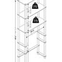 Furinno Turn-N-Tube Over The Toilet Storage, 3-Shelf Over The Toilet Organizer, Freestanding Space Saver Bathroom Shelf, for Bathroom Organizers and Storage, Plain White