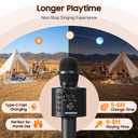 BONAOK Wireless Bluetooth Karaoke Microphone,3-in-1 Portable Handheld Karaoke Mic Speaker Machine Home Party Birthday for All Smartphones Q37 (Black)
