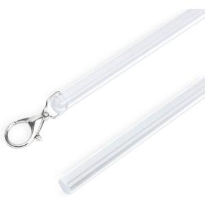 2 Pack Curtain Pull Rod with Metal Snap Invisible Clear Curtain Push Wand for Drapery and Grommet Curtains 1/2 Inch Wide (Acrylic, 40 Inch)