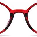 FEISEDY Vintage Oval Blue Light Glasses for Women Men Stylish Lightweight 90s Eyeglasses Fake Nerd Y2k Eyewear Frame B0242 (Transparent Red)