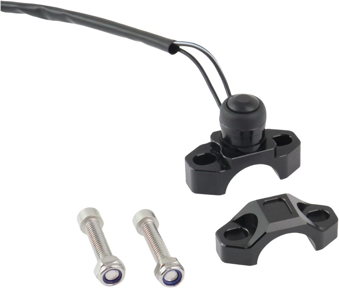 Universal Motorcycle Engine Start Stop Kill Switch with Mounting Backplate for ATV Motorcycle Scooter Quard with 22mm Handlebars 