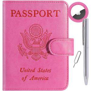 Airtag Passport Holder Cover Wallet RFID Blocking, Travel Essentials