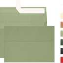 A7 Sage Green Envelopes 100 Pack, Goefun 5x7 Self Seal Printable Envelopes for Invitation, 5x7 Gift Cards, Birthday, Baby Shower, 5.25 x 7.25 in, 120GSM