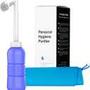 Antallcky Upgraded Portable Travel Bidet Butt Cleaner Wiper Hand Personal Bidet Sprayer for Toilet, Anal Perineal Cleansing Bottle for Men,Women-450ML,Blue