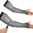 Schwer AIR-SKIN ANSI A6 Cut Resistant Arm Sleeves for Men & Women Gardening S903, Non-PFAS Arm Protectors for Thin Skin and Bruising, High Risk Arm Guards for Biting, Pet Grooming, Farming, Sports (Dark Grey)