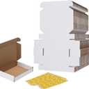 RLAVBL 6x4x1 Shipping Boxes Set of 50, White Small Corrugated Cardboard Box, Mailer Box