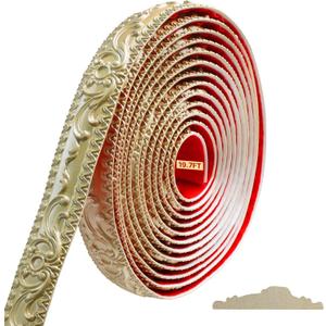 Storystore Molding Trim Wall Trim, 1.4 in x 19.7 FT Peel and Stick Wall Molding for Mirror Frames, Furniture, Ceiling Decor (Champagne Gold)