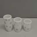 GenSwin Christmas Flameless Candles with Timer, LED Flickering Candles Real Wax with Silver Snowflake Decals, 3 Pack Pillar Candle for Winter Indoor Fireplace Christmas Decor(D3” x H4”5”6”)