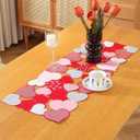 Valentines Day Decor Valentines Day Table Runner 36 Inches Long Embroidered Red Pink Love Heart Table Runner for Birthday, Wedding Anniversary, Marriage Proposals, Engagements, Romantic Events