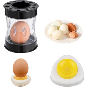 Egg Peeler Tool For Hard Boiled Eggs,Egg Poker,Hard Boiled Egg Peeler,Boiled Egg Peel er,Kitchen Gadget For Cooking, Salads, Deviled Eggs, And Breakfast Prep (Black)
