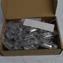 Ravinte 30 Pack 15 Pairs 1/2 Inch Overlay Cabinet Door Hinges Kitchen Satin Nickel Semi-Concealed Face Mount Self-Closing Cabinet Hinges with Bumpers & Screwdriver
