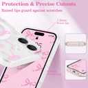 UEEBAI Magnetic for iPhone 16 Plus Case, Bow Case Compatible with MagSafe, Wireless Slim Clear Ribbon Aesthetic Phone Cover Anti-Yellowing Shockproof Protective Cover for Women Girl - Pink