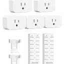 DEWENWILS Remote Control Outlet with All On/Off Button, Indoor Remote Outlet Switch for Lights, Lamps, Fan, 2 Mountable Brackets, 15A/1875W, 100FT, 2 Remote and 5 Outlets