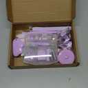 Mini Office Supply Kit, Mini Stapler with Staples and Tape Dispenser Set, Mini Stationary Kit Includes Sticky Notes Index Tabs Highlighters Gel Pens for Office & School Supplies (Purple)