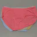 OLIKEME Womens Underwear Cotton Hipster Panties Low Rise No Show Briefs Soft Stretch Breathable Ladies Panties 6 Pack, L