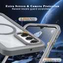 for Samsung Galaxy A16 5G Case, [Transparent & Holster Series] Belt Clip Full Body Shockproof Protective Cell Phone Cover with 2 Pack Tempered Glass Screen Protector (Gray/Clear)