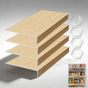 4 Pcs Foamed PVC Wire Shelf Covers, Durable Wire Rack Liner Mat for Closet & Pantry Shelves, Cabinet Organization and Kitchen Use, 24 x16 in, 0.31 Inch Thick